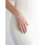Mariell Platinum Plated Tennis Bracelet with Pear-Shaped Cubic Zirconia Halos for Brides, Wedding & Prom Mariell Platinum Plated Tennis Bracelet with Pear-Shaped Cubic Zirconia Halos for Brides, Wedding & Prom