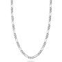 Miabella Solid 925 Sterling Silver Italian 2.3mm Diamond-Cut Figaro Link Chain Necklace for Women Men 16, 18, 20, 22, 24, 26, 30 Inch Made in Italy