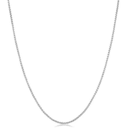 Kooljewelry Sterling Silver 1.1 mm Round Wheat Chain Necklace (16, 18, 20, 22, 24, 26 or 30 inch)