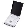 The Eternity Heart Real Rhodium Silver Finish Cremation Jewelry Urn Ashes Pendant Keepsake Memorial Necklace 20” Snake Chain