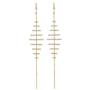 Fashion Irregular Long Tassel Leaf Earrings Long Fringe Chain Crystal CZ Drop Dangle Earrings for Women Girls