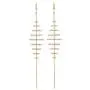 Fashion Irregular Long Tassel Leaf Earrings Long Fringe Chain Crystal CZ Drop Dangle Earrings for Women Girls