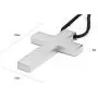 VNOX Stainless Steel Simple Cross Pendant Necklace Polished for Men Jesus Christ Lord Prayer,Nylon Rope 24''-25.6''