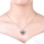 YL Spider Necklace 925 Sterling Silver Personality Tarantula Web Charms Pendant Cobweb Halloween Insect Jewelry