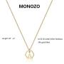 MONOZO Hexagon Initial Necklace for Women, 14k Gold Filled Letter Pendant Necklace Dainty Personalized Alphabet 26 Monogram Initial Necklace for Girls Jewelry Gifts