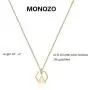 MONOZO Hexagon Initial Necklace for Women, 14k Gold Filled Letter Pendant Necklace Dainty Personalized Alphabet 26 Monogram Initial Necklace for Girls Jewelry Gifts