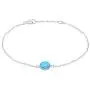 AUBE JEWELRY Hypoallergenic 925 Sterling Silver Trendy and Dainty Round Opal Bracelet for Women