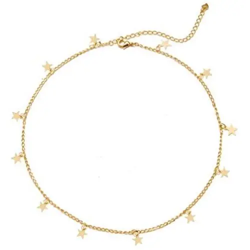 choice of all Star Necklace Choker for Women for Women Gold Star Dangle Choker Necklace for Teen Girls