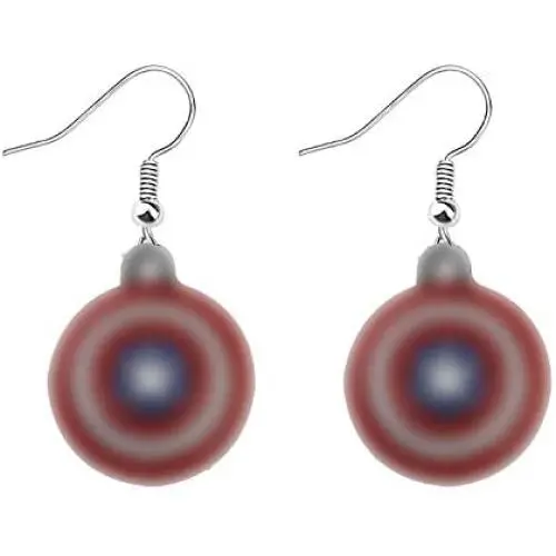 BAUNA Captain America Earring Marvel Superhero Earrings Gifts Shield Pendant Jewelry For Marvel Fans BAUNA Captain America Earring Marvel Superhero Earrings Gifts Shield Pendant Jewelry For Marvel Fans