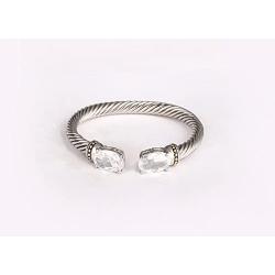 UNY Stainless Steel Cuff Bangles Crystal Mosaic Bracelet Bangle for Women Fashion Jewelry BR75854