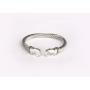 UNY Stainless Steel Cuff Bangles Crystal Mosaic Bracelet Bangle for Women Fashion Jewelry BR75854