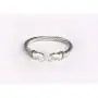 UNY Stainless Steel Cuff Bangles Crystal Mosaic Bracelet Bangle for Women Fashion Jewelry BR75854