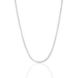 Sterling Silver Magic Herringbone Chain Necklace For Men and Women, 925 Solid Sterling Silver Flat Snake Magic Flexible-Lobster Lock, Italian Sterling Silver Chain, 3MM, 3.5MM, Gift Packing Included