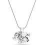 LeCalla Sterling Silver Jewelry Elephant Charm Pendant with Chain for Women