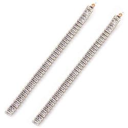 MLENS 18K Gold Plated Zirconia Long Drop Earrings Strand Dangle Earring Jewelry Gifts