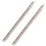 MLENS 18K Gold Plated Zirconia Long Drop Earrings Strand Dangle Earring Jewelry Gifts