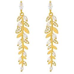 YUNXI new design wheat ear Earrings Fashion elegant Leaf Earrings Korean sexy women jewelry zircon Halloween Earrings