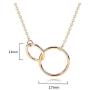 XYM Mother Daughter Necklace - Sterling Silver Two Interlocking Infinity Double Circles