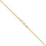 Kooljewelry 14k Yellow Gold Cable Link Baby ID Bracelet with Heart (5.5 inch)