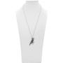 Controse Womens Silver-Toned Stainless Steel Rave N Bones Necklace with Pendant 28''