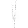 Ritastephens Italian Sterling Silver 3mm Rosary Bead Virgin Mary Cross Necklace, 20'' Ritastephens Italian Sterling Silver 3mm Rosary Bead Virgin Mary Cross Necklace, 20''