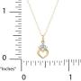 Disney Princess 14K Gold Tiara Heart Pendant with Gold Filled Chain, Official License