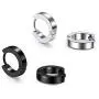 JOVIVI 8 Pairs Mixed Style Punk Skull/Plugs Taper/Cross Huggie Hoop Stainless Steel Screw Stud Earrings Set for Mens Womens Goth Jewelry JOVIVI 8 Pairs Mixed Style Punk Skull/Plugs Taper/Cross Huggie Hoop Stainless Steel Screw Stud Earrings Set for Mens Womens Goth Jewelry