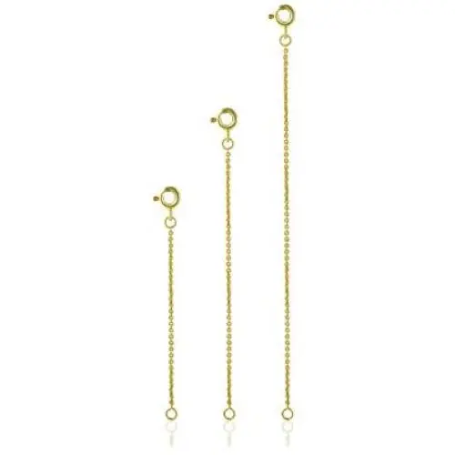 Sea of Ice 3 Pieces Set Sterling Silver Necklace Bracelet Anklet Chain Extenders for Necklace, 2'' 3'' and 4''