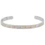 Reminder Bracelets for Women Two-Tone Footprints in The Sand Bracelet, Inspirational Jewelry & Gifts