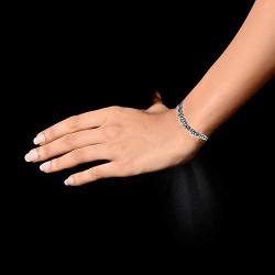 LeCalla Sterling Silver Jewelry Sliding Bolo Byzantine Bracelet for Women