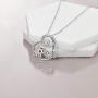 Elephant Necklace Sterling Silver Gold Plated Mother and Daughter Engraved Love Heart Dumbo Elephant Pendant Necklace
