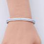 KUIYAI She Believed She Could So She Did Bangle Thin Blue Red Yellow Line Cuff for Women Female Officer Deputy Wife Police Office Gift Dispatcher Gift Firefighter Gift