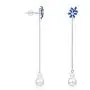 Threader Earrings for Women, 925 Sterling Silver Family Tree of Life Dangle Earrings, 5A Cubic Zirconia Drop Earrings Gift for Women Girls