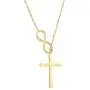 MiniJewelry Silver Cross Necklace Rose Gold Cross Necklace Gold Cross Necklace Infinity Cross Necklace for Women, 18 Inch MiniJewelry Silver Cross Necklace Rose Gold Cross Necklace Gold Cross Necklace Infinity Cross Necklace for Women, 18 Inch