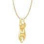 AFFY Sterling Silver Flying Hanging Cat Pendant Necklace for Women