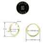 SOLIDGOLD - 14K Yellow Gold Endless Infinity Dainty Small Hoop Sleeper Earrings | 12mm