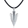 TANGPOET Viking Necklace for Men Sterling Silver Wolf Valknut Vegvisir Arrow Pendant Viking Jewelry Gift for Women Teens