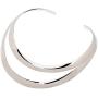 Women Choker Necklace for Women High Polished Stainless Steel Statemetn Bib Necklace Chunky Collar Tribal Torque Necklace Fashion Costume Jewelry