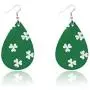 4Pairs St Patricks Day Leather Earrings for Women Lightweight Faux Leather Irish Green Good Luck Petal Teardrop Dangle Earrings Set 4Pairs St Patricks Day Leather Earrings for Women Lightweight Faux Leather Irish Green Good Luck Petal Teardrop Dangle Earrings Set