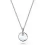 Tiny Minimalist Abc Round Disc Block Letter Alphabet A-Z Initial Pendant Necklace For Teen For Women 925 Sterling Silver