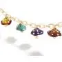 Cute Colorful Fresh Simulation Mushroom Dangling Earrings Necklace Set Handmade Gummy Mushroom Shape Pendant Chain Beaded Necklace Rainbow Colored 3D Food Vegetables Jewelry for Women Girls