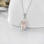 BEBEWO 10K 14K 18K Gold Sister Pendant Necklace, Female Friendship Gold Necklace Jewelry for Best Friend/Women/Sister/Birthday