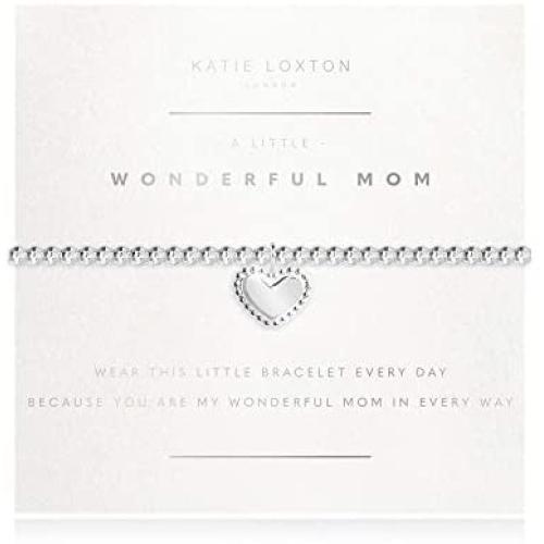 Katie Loxton a Little Wonderful Mom Womens Stretch Adjustable Band Fashion Faceted Charm Bracelet