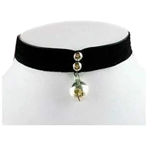 HUSUP Cosplay Gothic Silvery Cat Bell Velvet Ribbon Necklace Choker HUSUP Cosplay Gothic Silvery Cat Bell Velvet Ribbon Necklace Choker
