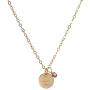 StyledU Dainty Zodiac Necklace 14k Gold Filled Astrology Mini Disc with Birthstone Necklace Constellation Horoscope Necklace Birthday Gifts for Teen Girls and Women, 16” Chain