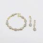 UDORA Zirconia Teardrop Earrings Bracelet Jewelry Sets Brides Bridesmaids Wedding Prom Party