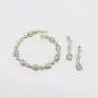 UDORA Zirconia Teardrop Earrings Bracelet Jewelry Sets Brides Bridesmaids Wedding Prom Party