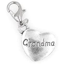 Its All About...You! Heart Grandma Nana Grandmother Family Clip on Charm Perfect for Necklaces and Bracelets 95P