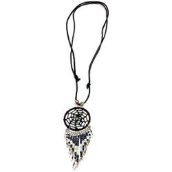 Mia Jewel Shop Round Dream Catcher Seed Bead Dangle Pendant Adjustable Necklace