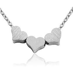 RIAH FASHION Dainty Romantic Charm Necklace - Minimal Pendant Delicate Chain Heart, Love Message Girlfriend, Valentines Mothers Day Jewelry Gift